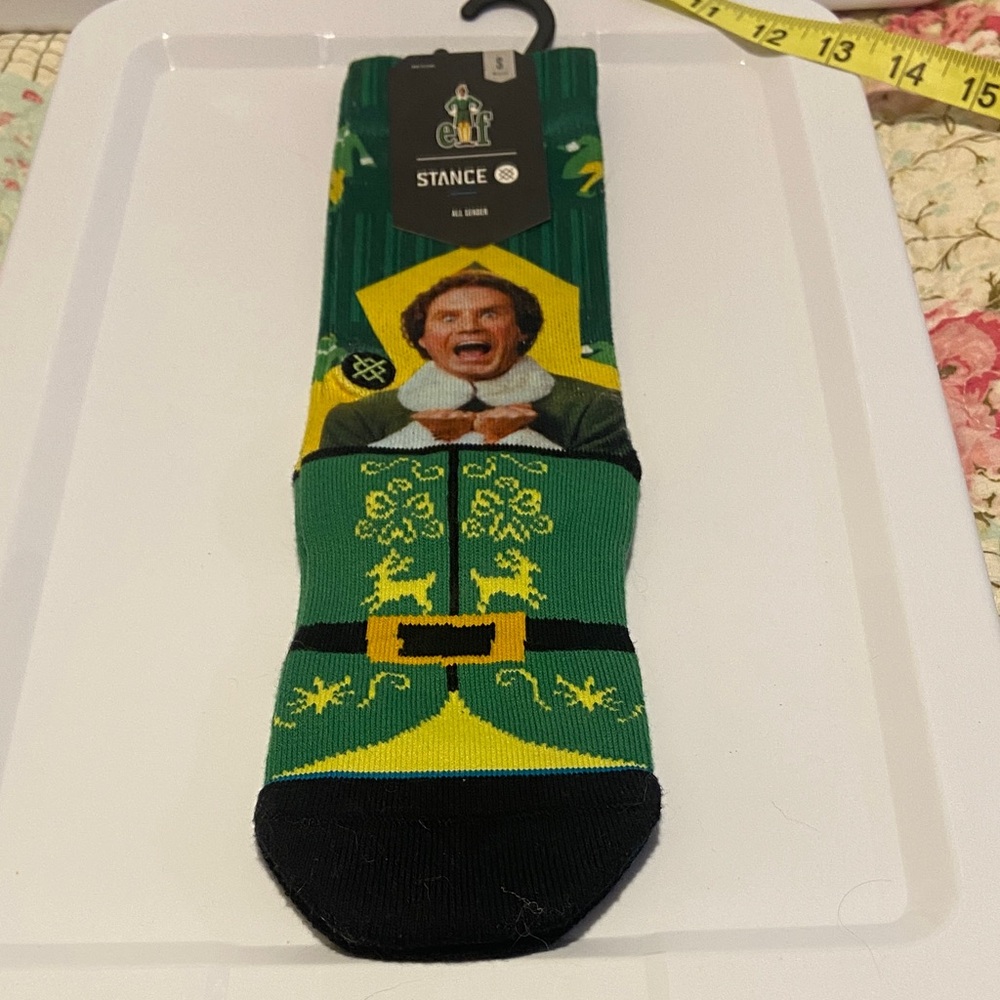 Stance Green & Yellow Elf Graphic Crew Socks